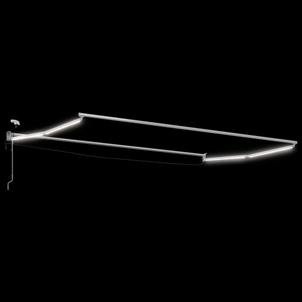 vidaXL Elektromos kih&uacute;zhat&oacute; napellenző keret Feh&eacute;r 4 x 2 m Alum&iacute;nium