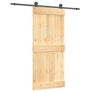 vidaXL Cs&uacute;sz&oacute; ajt&oacute; 90 x 210 cm Szil&aacute;rd Fenyőfa (Nem Kezelt)