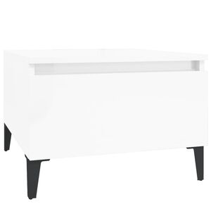 vidaXL magasf&eacute;nyű feh&eacute;r szerelt fa kisasztal 50x46x35 cm