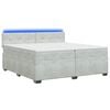 vidaXL Boxspring &aacute;gy matraccal &eacute;s LED-del Vil&aacute;gossz&uuml;rke 200 x 200 cm