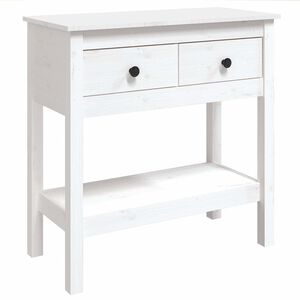 vidaXL feh&eacute;r t&ouml;m&ouml;r fenyőfa t&aacute;lal&oacute;asztal 75 x 35 x 75 cm