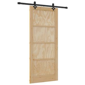 vidaXL Cs&uacute;sz&oacute; ajt&oacute; ORKDAL 86 x 198,5 cm T&ouml;m&ouml;r Fenyőfa Term&eacute;szetes