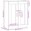 vidaXL betonsz&uuml;rke szerelt fa fali szekr&eacute;ny 69,5 x 34 x 90 cm