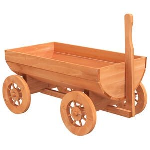 vidaXL t&ouml;m&ouml;r fenyőfa dekorat&iacute;v kocsi 70x43x54 cm