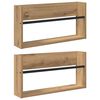 vidaXL Magazin &aacute;llv&aacute;ny 2 db Artisan t&ouml;lgy 60 x 12 x 30 cm Szerelt Fa