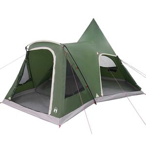 vidaXL Teepee s&aacute;tor 5 fő sz&aacute;m&aacute;ra tetővel Z&ouml;ld 545 x 450 x 295 cm