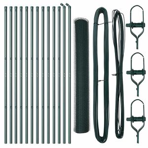 vidaXL Ker&iacute;t&eacute;soszlop Z&ouml;ld 25 x 1 m (25 mm h&aacute;l&oacute;) Ac&eacute;l