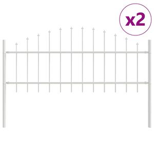 vidaXL Kerti Ker&iacute;t&eacute;s 2 pcs Feh&eacute;r 170 x 140 cm Porsz&oacute;rt ac&eacute;l