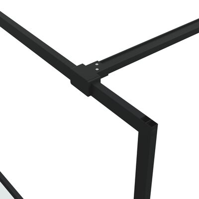 vidaXL fekete selyemmatt ESG üveg zuhanyfal 115 x 195 cm