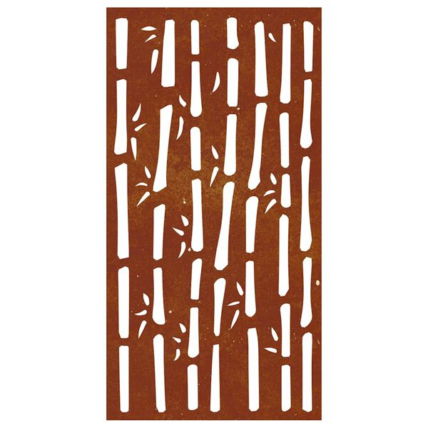 vidaXL bambuszmint&aacute;s corten ac&eacute;l kerti fald&iacute;sz 105 x 55 cm