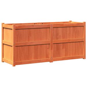 vidaXL viaszbarna t&ouml;m&ouml;r fenyőfa kerti vir&aacute;gl&aacute;da 150 x 50 x 70 cm
