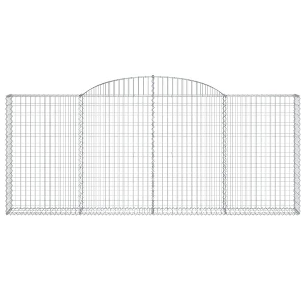 vidaXL íves horganyzott vas gabion kosár 300 x 30 x 120/140 cm