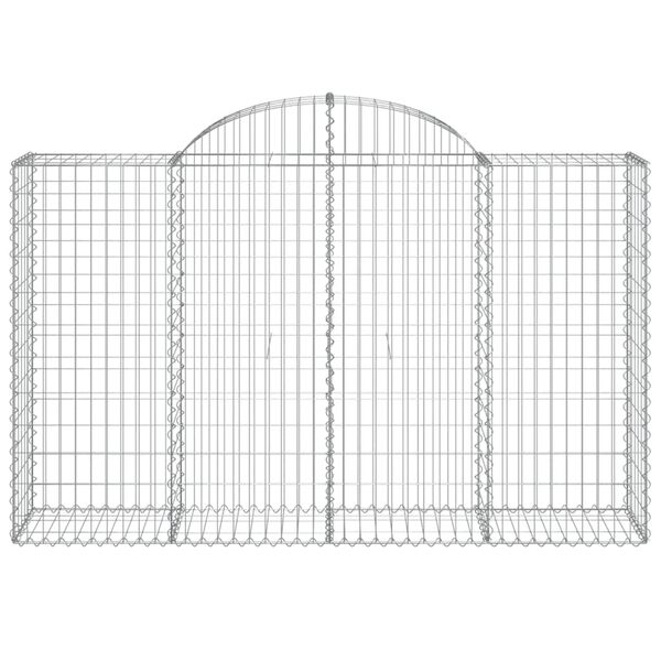 vidaXL 9 db &iacute;ves horganyzott vas gabion kos&aacute;r 200x50x120/140 cm