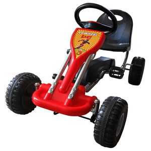 vidaXL ped&aacute;los gokart piros