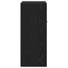 vidaXL F&uuml;rdőszoba Sz&eacute;k&eacute;ny fi&oacute;kkal Fekete t&ouml;lgy 60 x 33 x 80 cm Faanyag