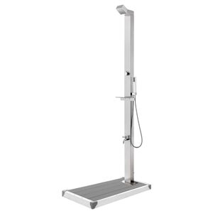 vidaXL rozsdamentes ac&eacute;l kerti zuhany sz&uuml;rke aljjal 225 cm