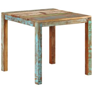 vidaXL t&ouml;m&ouml;r &uacute;jrahasznos&iacute;tott fa &eacute;tkezőasztal 82 x 80 x 76 cm