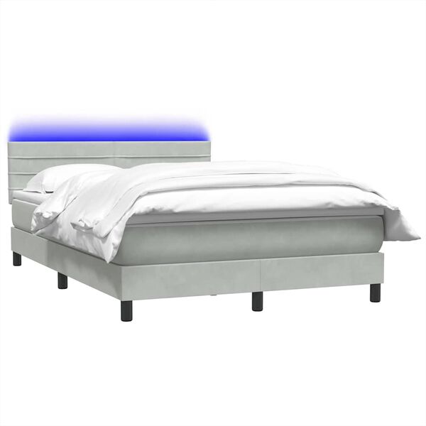 vidaXL vil&aacute;gossz&uuml;rke b&aacute;rsony rug&oacute;s &eacute;s LED-es &aacute;gy matraccal 160x210 cm