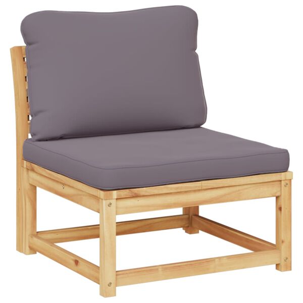 vidaXL 2 db tömör akácfa kerti kanapé párnákkal