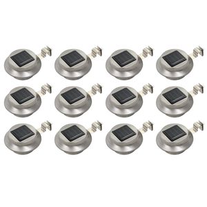 vidaXL 12 db feh&eacute;r kerek k&uuml;lt&eacute;ri napelemes LED l&aacute;mpa 12 cm