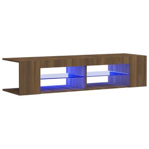 vidaXL barna t&ouml;lgysz&iacute;nű TV-szekr&eacute;ny LED-vil&aacute;g&iacute;t&aacute;ssal 135 x 39 x 30 cm