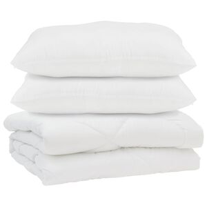 vidaXL Paplan p&aacute;rn&aacute;val 3 pcs Feh&eacute;r Mikrosz&aacute;las