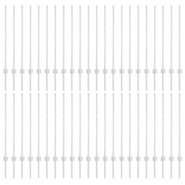 vidaXL Kerítoszlopok 88 pcs Ezüst 140 cm Acél