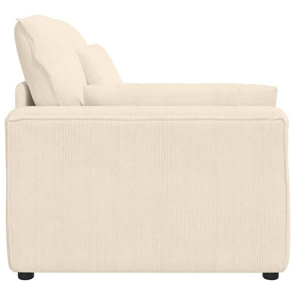 vidaXL kr&eacute;m modul&aacute;ris kanap&eacute; karf&aacute;s v&eacute;gmodul p&aacute;rn&aacute;kkal 100 cm