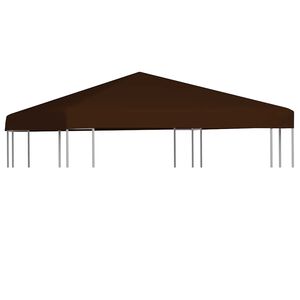 vidaXL barna pavilon tetőponyva 310 g/m&sup2;, 3 x 3 m