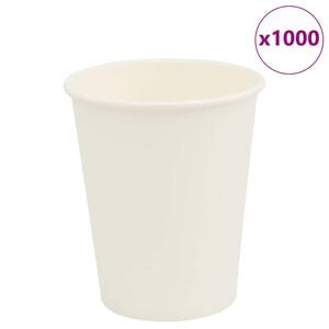 vidaXL 1000 db feh&eacute;r pap&iacute;r k&aacute;v&eacute;scs&eacute;sz&eacute;k 8oz 200ml