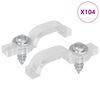 vidaXL LED szalagklipszek 23,8 mm 2 db &Aacute;tl&aacute;tsz&oacute; Műanyag &eacute;s vas
