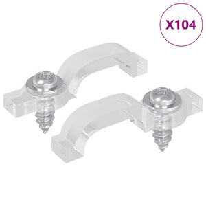 vidaXL LED szalagklipszek 23,8 mm 2 db &Aacute;tl&aacute;tsz&oacute; Műanyag &eacute;s vas