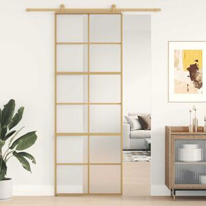 vidaXL aranysz&iacute;nű ESG tej&uuml;veg &eacute;s alum&iacute;nium tol&oacute;ajt&oacute; 76 x 205 cm