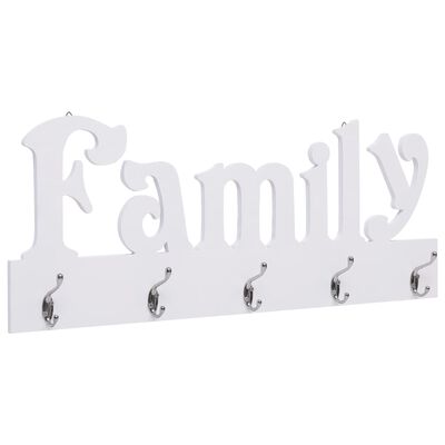 vidaXL "FAMILY" feliratú fali fogas 74 x 29,5 cm