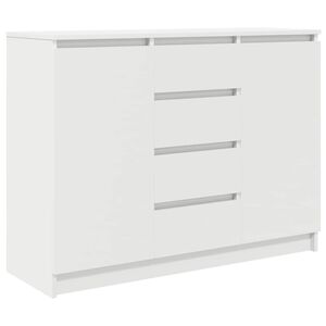 vidaXL feh&eacute;r szerelt fa t&aacute;lal&oacute;szekr&eacute;ny fi&oacute;kos 100,5x35x76 cm