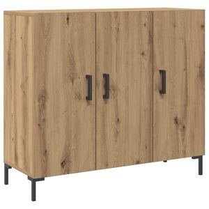 vidaXL k&eacute;zműves t&ouml;lgy sz&iacute;nű szerelt fa t&aacute;lal&oacute;szekr&eacute;ny 90 x 34 x 80 cm