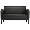 vidaXL fekete műbőr loveseat kanap&eacute; 110 cm