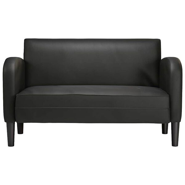 vidaXL fekete műbőr loveseat kanap&eacute; 110 cm