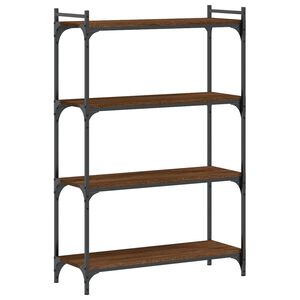 vidaXL 4 szintes barna t&ouml;lgy sz&iacute;nű szerelt fa k&ouml;nyvespolc 80x30x120 cm