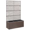vidaXL barna r&aacute;csos polyrattan magas&aacute;gy&aacute;s 3 kasp&oacute;val 83 x 30 x 130 cm