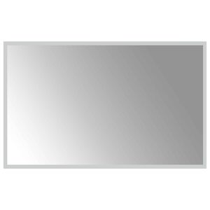 vidaXL LED F&uuml;rdőszoba T&uuml;k&ouml;r t&uuml;k&ouml;rrel &Aacute;tl&aacute;tsz&oacute; 80 x 50 cm edzett &uuml;veg