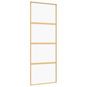 vidaXL aranysz&iacute;nű &aacute;tl&aacute;tsz&oacute; ESG &uuml;veg &eacute;s alum&iacute;nium tol&oacute;ajt&oacute; 76 x 205 cm
