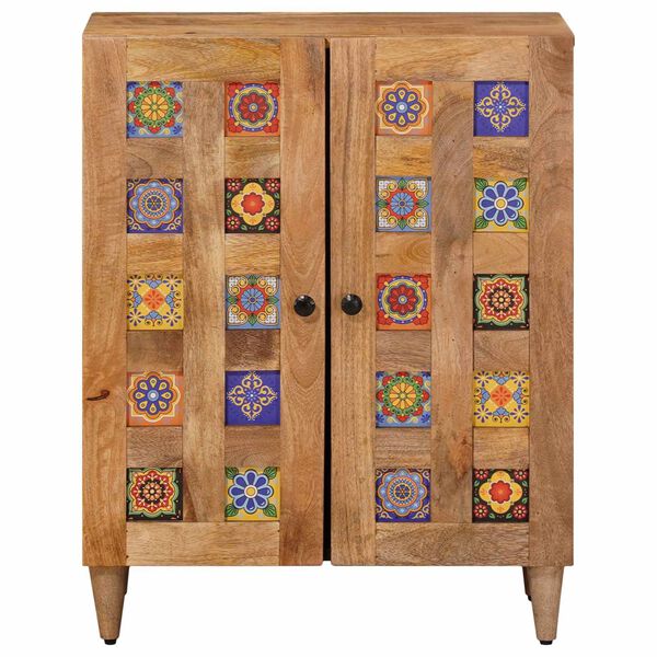 vidaXL Sz&eacute;f Term&eacute;szetes 60 x 33,5 x 75 cm T&ouml;m&ouml;r Mang&oacute;f&aacute;t