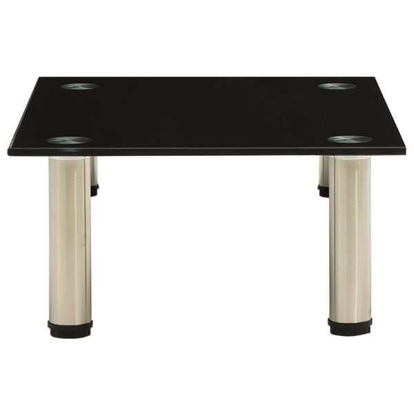 vidaXL fekete edzett üveg TV-állvány 40 x 35 x 17 cm