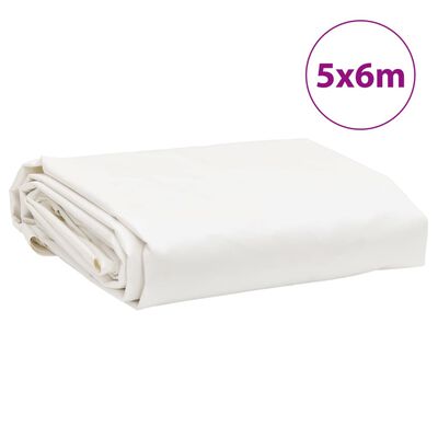 vidaXL fehér ponyva 650 g/m² 5 x 6 m