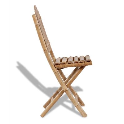 vidaXL 4 db összecsukható kültéri bambusz szék