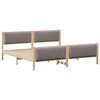 vidaXL &Aacute;gykeret fejt&aacute;ml&aacute;val Barna &eacute;s taupe 200 x 200 cm T&ouml;m&ouml;r fenyőfa