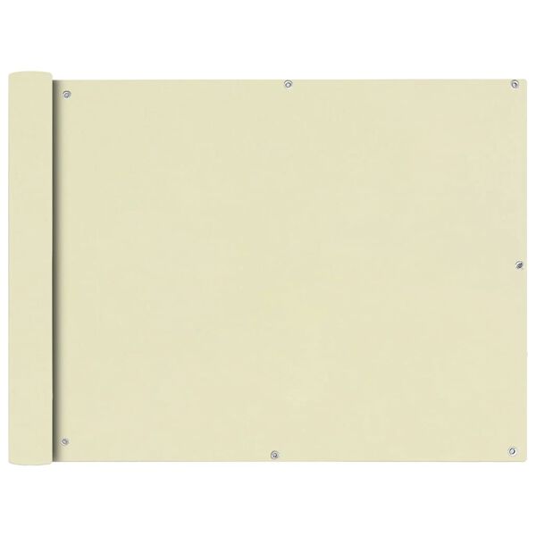 vidaXL 90x400 cm Krém Oxford szövetű erkély ablak sötétítő