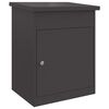 vidaXL Csomagz&aacute;r&oacute; doboz t&aacute;rol&oacute;val z&aacute;rral Fekete 47,5 x 38 x 59 cm Ac&eacute;l