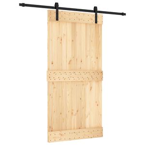 vidaXL Cs&uacute;sz&oacute; ajt&oacute; 100 x 210 cm Szil&aacute;rd Fenyőfa (Nem Kezelt)